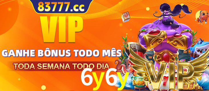 Banner promocional do 6y6y oferecendo 100% de recompensas adicionais contínuas para quem fizer o login diário (Daily sign-in), com um mascote de coelho.