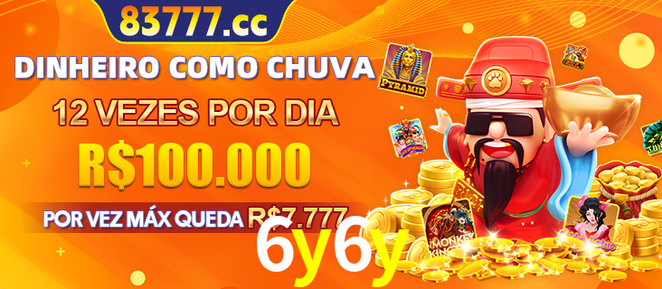 Banner do programa de recompensas Recomende para amigos do 6y6y, detalhando os bônus por convidar amigos, com prêmios que chegam a R$288.888.